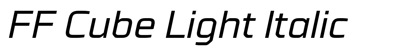 FF Cube Light Italic